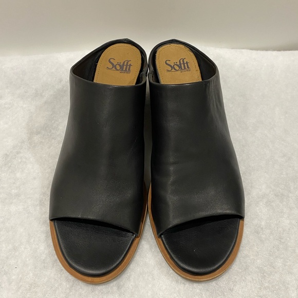 Sofft Aneesa black leather open toe mule Women size 11M - Picture 2 of 11